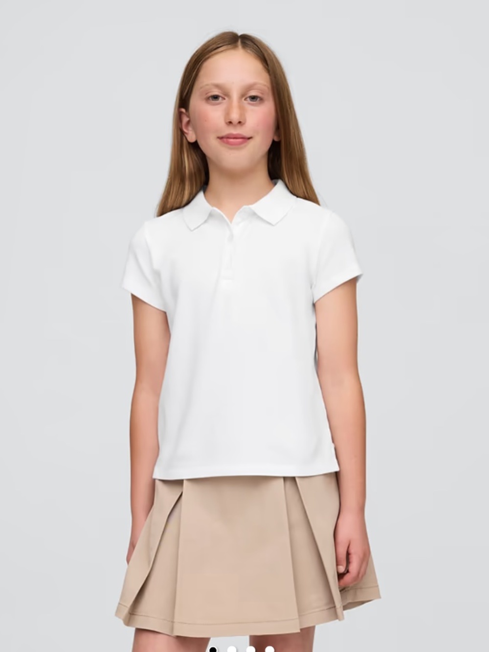 4 White Kids uniform polos unisex with tags